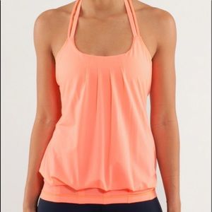 Lululemon Flow and Go top sz 8 Pop Orange